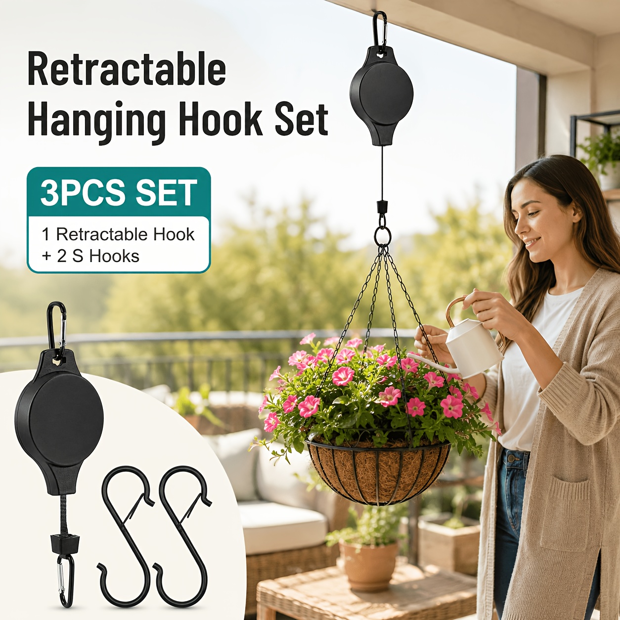 retractable plant pulley sold on Temu United States