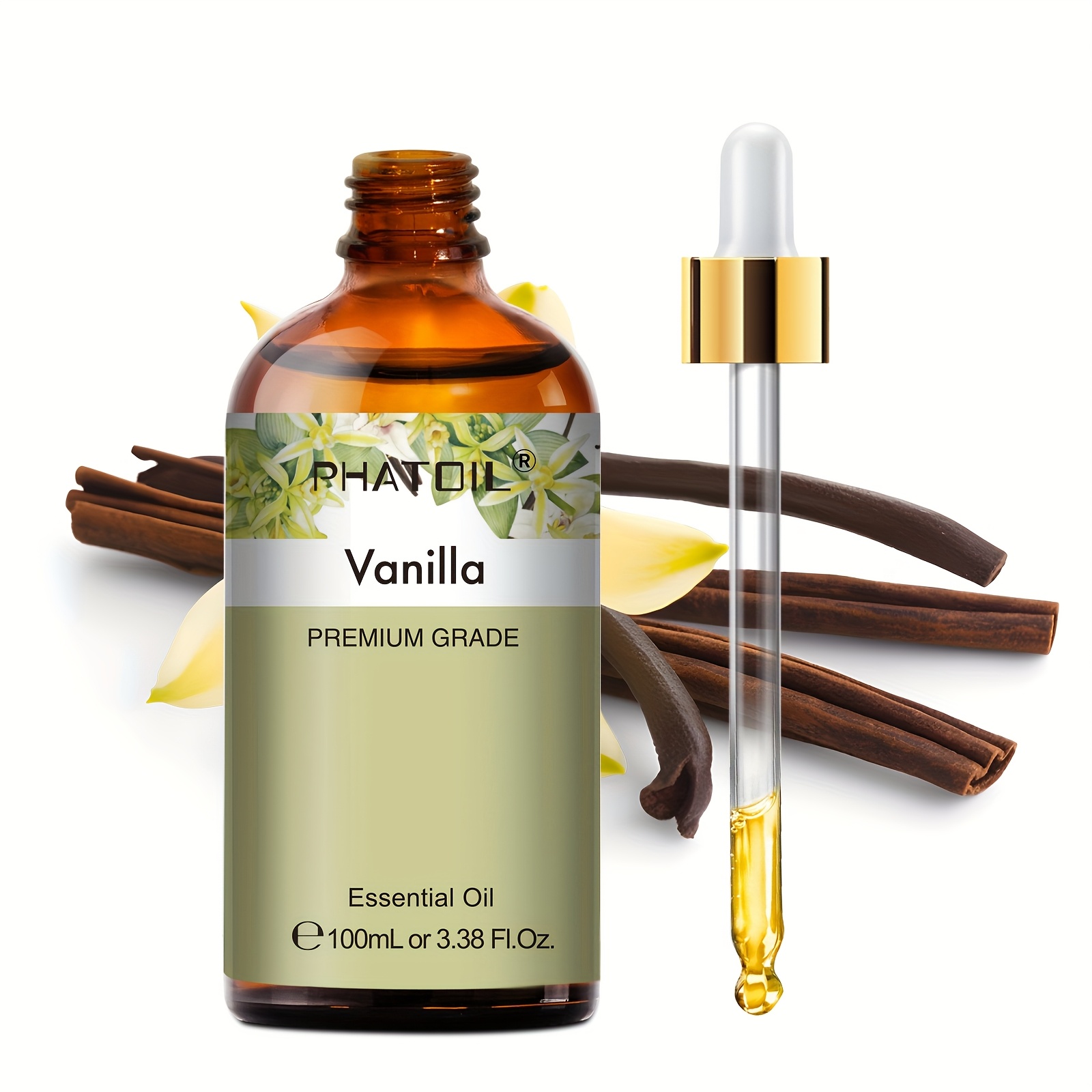 100ml Of Vanilla Essential Oil, Suitable For Use In Diffusers, Humidifiers, And Making Scented Candles, Ideal For Yoga , Living Rooms, Hotels, And Closets