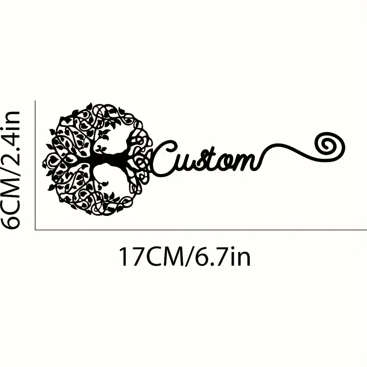 TEMU Personalizzato Albero della Vita - in Metallo con / Personalizzato e Latino dell'Albero della Vita, Regalo Elegante per dei Libri, Insegnanti,