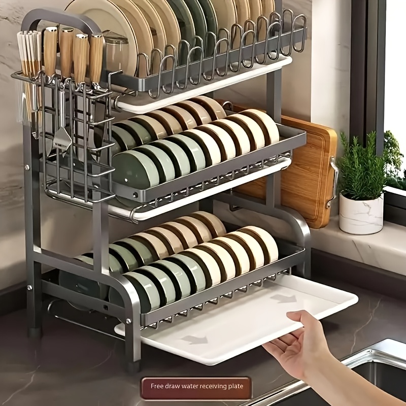 Plate Rack Utensil Wall Rack Stainless Steel DE LUXE Indian Plate