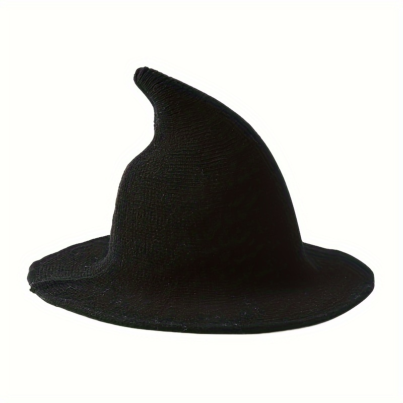 TEMU 2024 New Style Wizard Hat, Unisex Halloween Hat, Witch Hat, Knitted Witch Hat