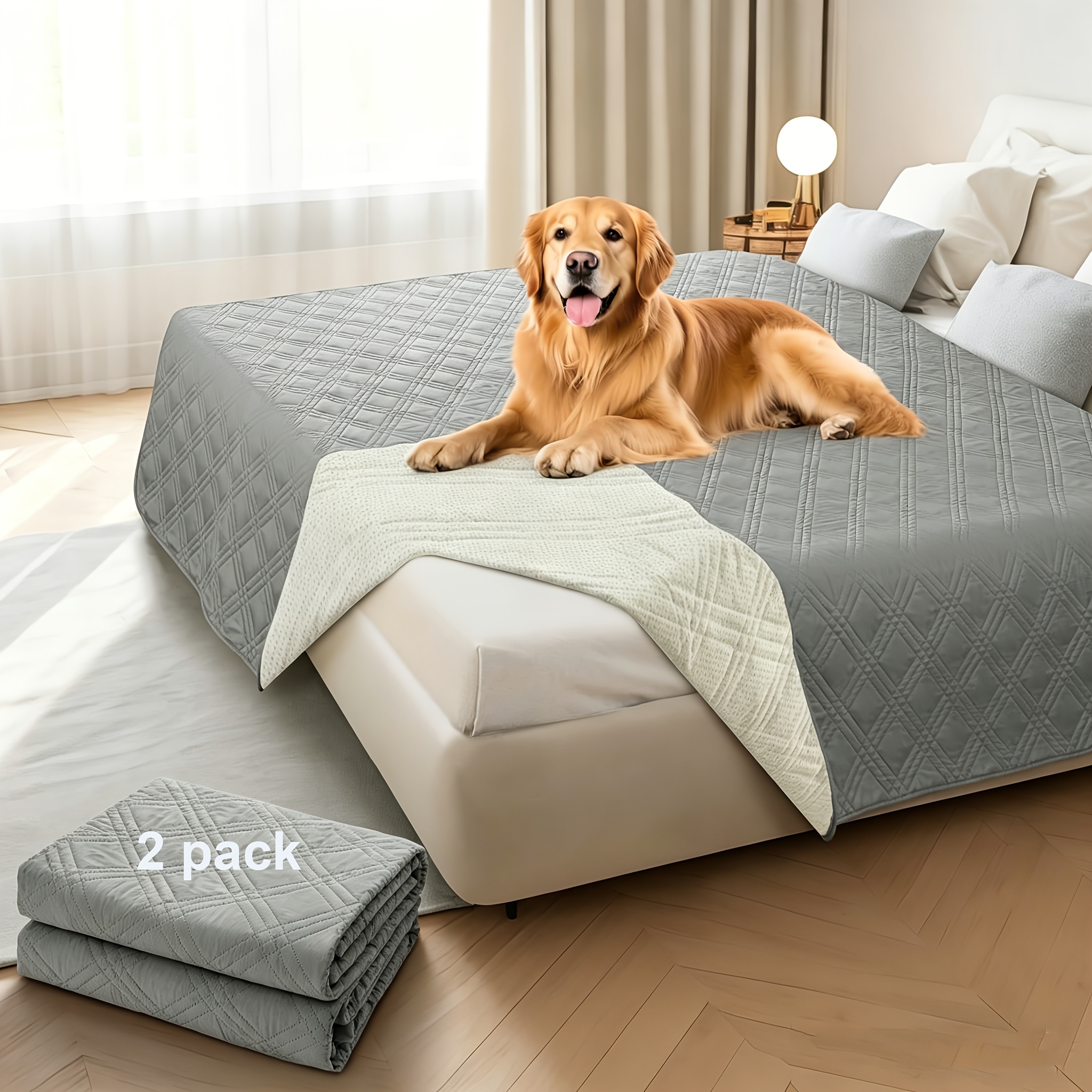 2pcs/137x208cm Dog Blanket, Oversized And Washable Pet Blanket For Dogs, Anti Slip Puppy Files Provide Coverage And Protection For Your Sofa, Bed, Car Seat