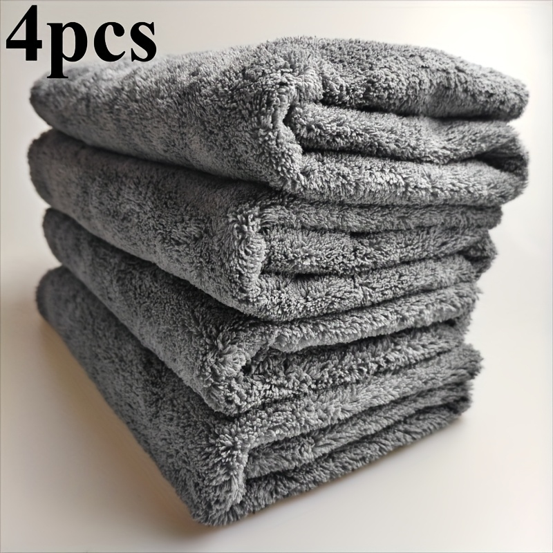 TEMU 4/6pcs Of , Microfiber Car Towels For Washing, Internal/external Cleaning, Drying, And Polishing - Textile Form Measuring 40.64x40.64 Cm,