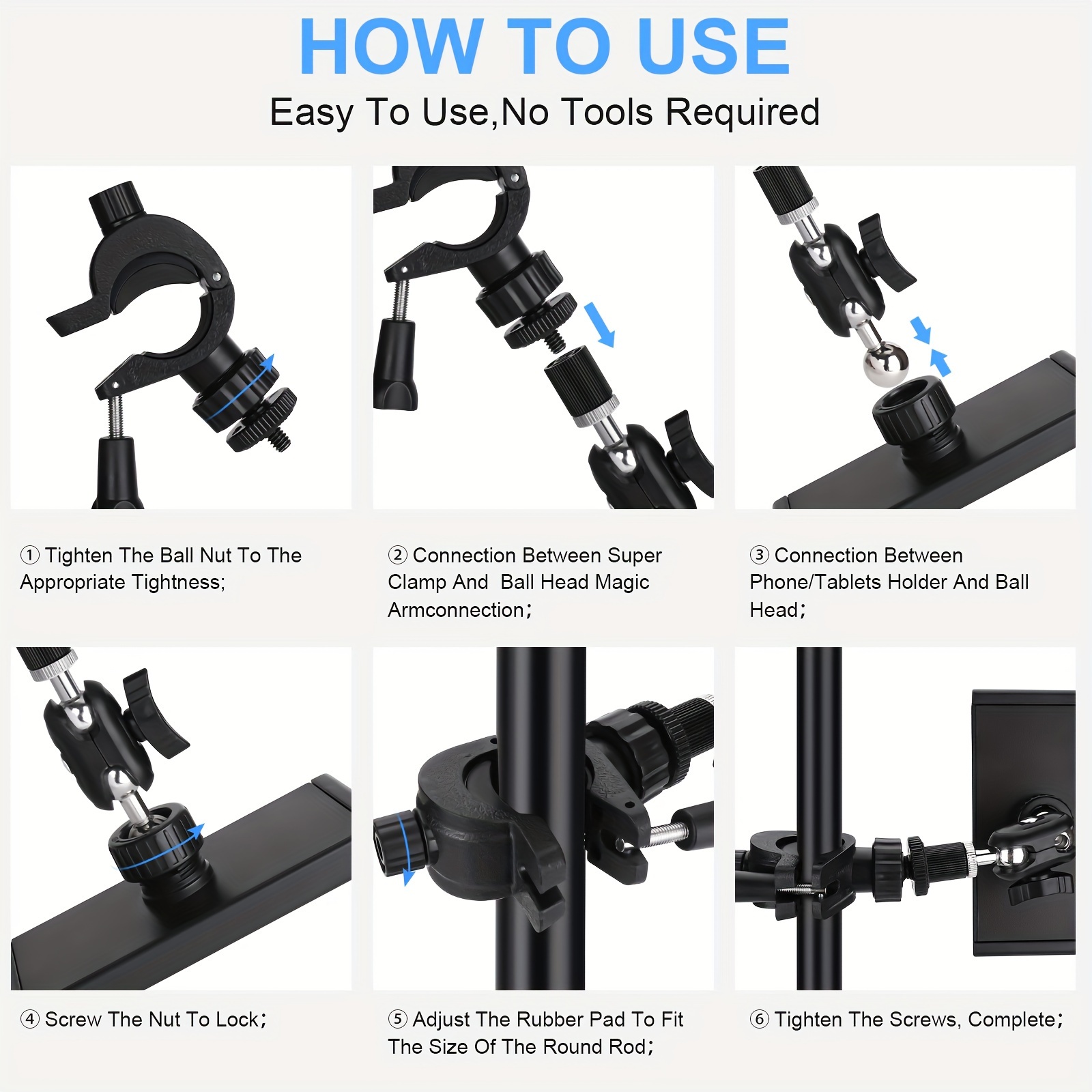 Adjustable Microphone Holder for Mobile Phones