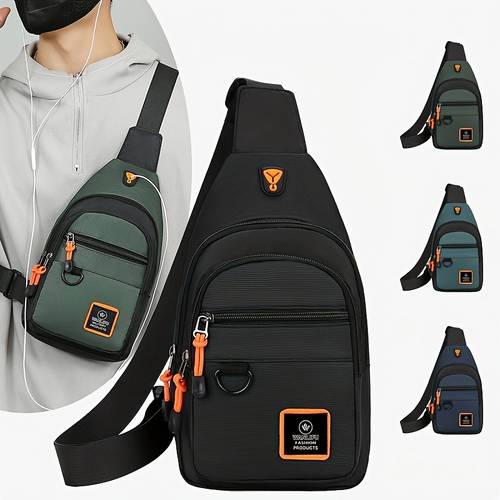 mens large capacity chest bag casual messenger bag multifunctional crossbody bags for husband male korea shoulder bag sport outdoor chest pack bag organizer laptop bag men functional backpacks gift ideas mens gifts funny gift