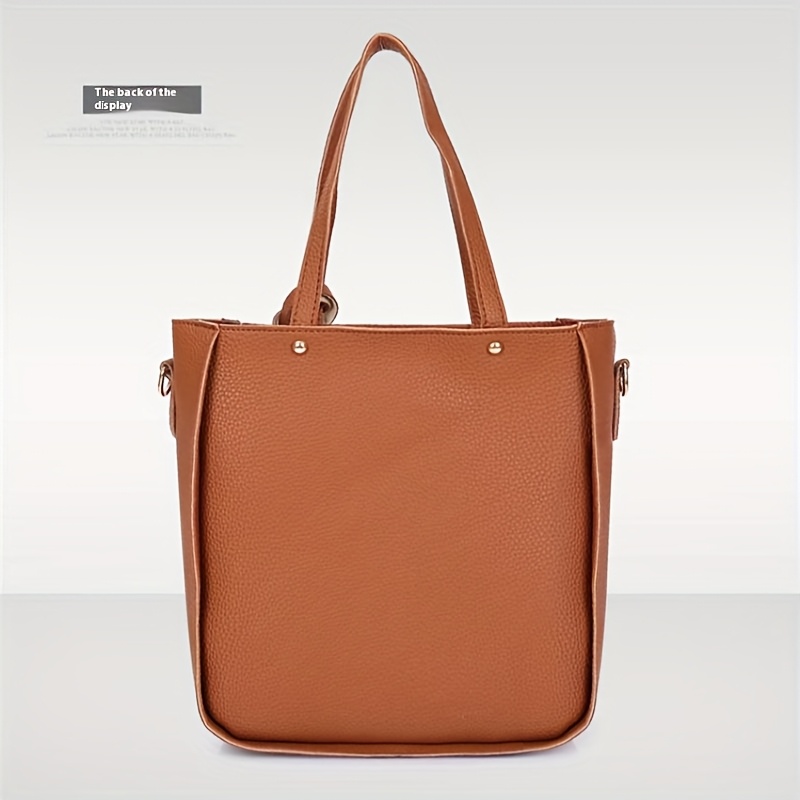 Juego de Bolsos Minimalistas para Mujer, Conjunto de 4 Piezas Estilo Sencillo, Bandolera Moderna para Embarazadas, Bolso Ligero de Hombro y Clutch Compacto, Ideal para Compras y Llevar