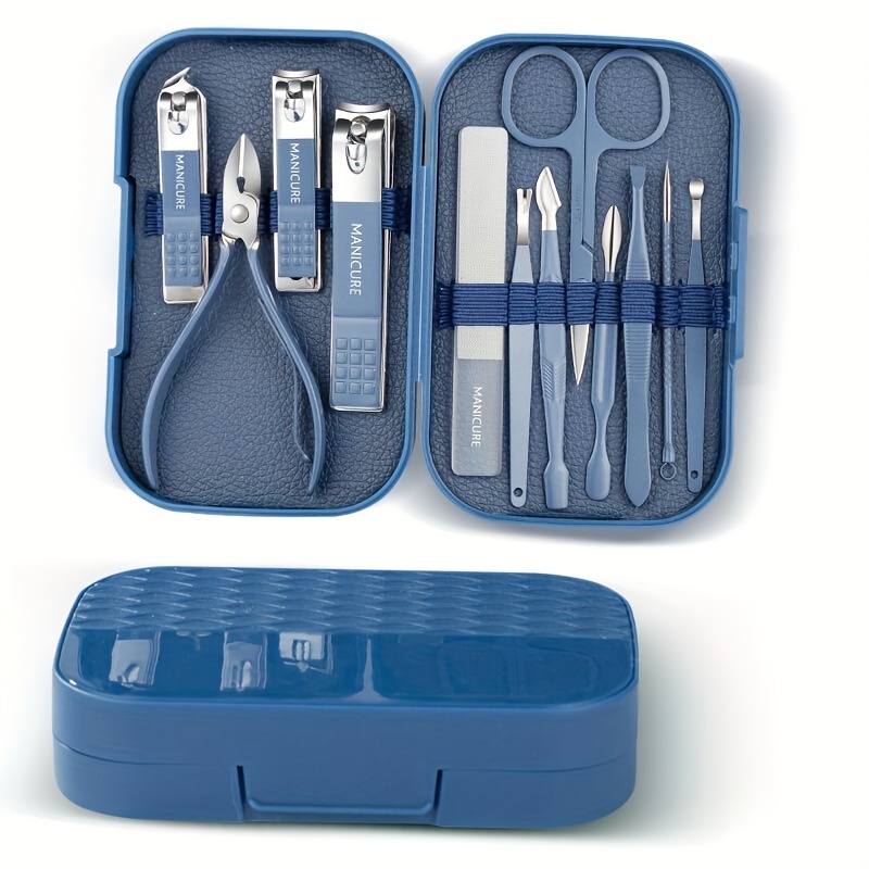 TEMU Manicure Set, Stainless Steel Nail Clipper Kit, Large Size, Nail Care, Portable Nail Scissors Set, Multiple Colors,