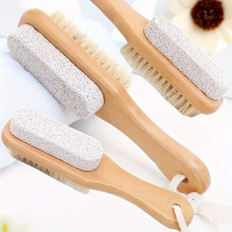 

Exfoliating Stone & Set For Feet - Wooden , | Massage & Removal Tool For Pedicure And Spa Treatments