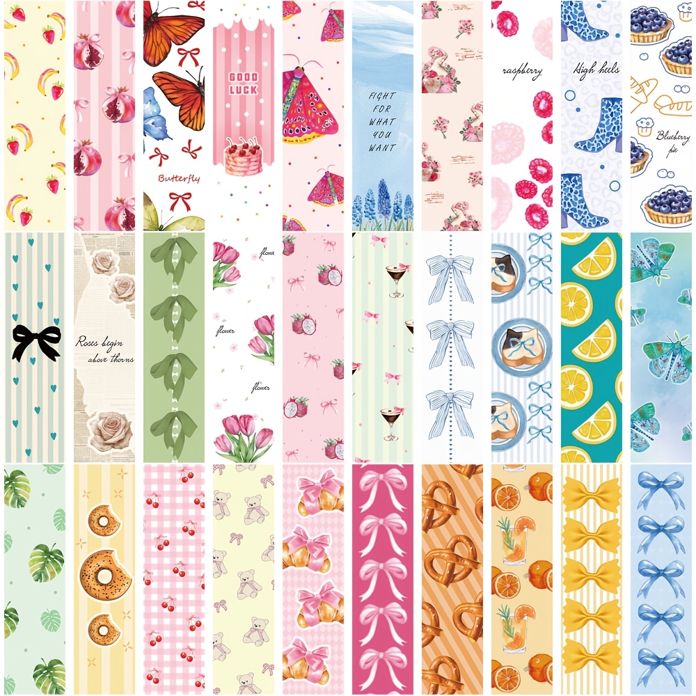 TEMU A Set Of 30 Unique Coquette Bookmarks For Decorating Students' Books And Marking Pages, Perfect As Personalized Gifts