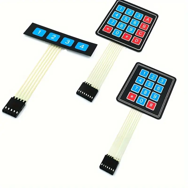 teclado matricial de 1 pieza 4x4/1x4/3x4 - sin necesidad de , funcionamiento sin batería, teclas duraderas y para robótica, proyectos de computadora laca (sbc) y microcontroladores, prototipado de | diseño | teclado con conector de pines Detalles del producto 0