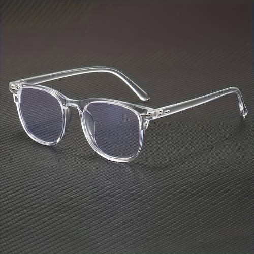 1pc anti blue light glasses full rim oval frame lightweight lens non computer gaming tv phone eyewear compatible with macbook pc smartphone minimalist glasses for men women anti eye for