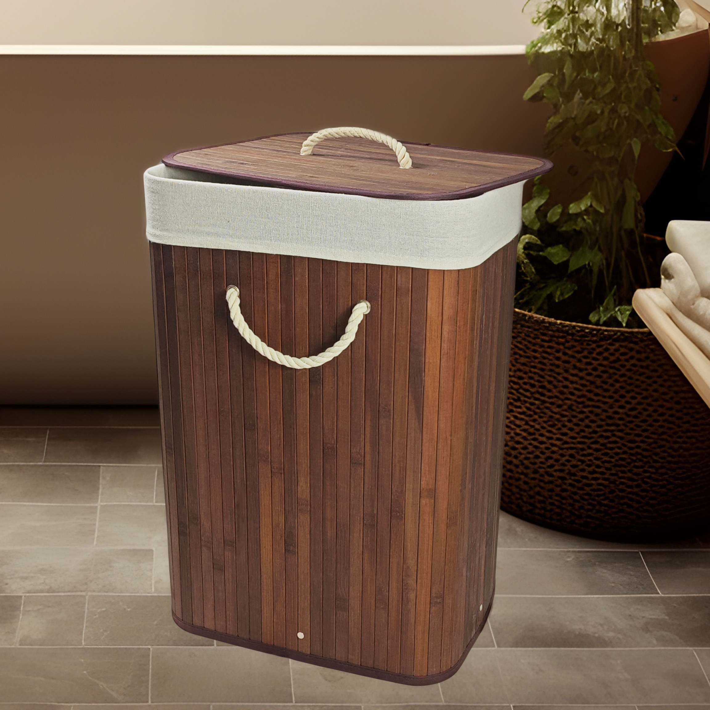 

Foldable Laundry Basket With Lid And Handles 72l Large Capacity For Dirty Clothes Storage And For Bedroom, Laundry Room, Living Room, Bathroom, Laundry Baskets