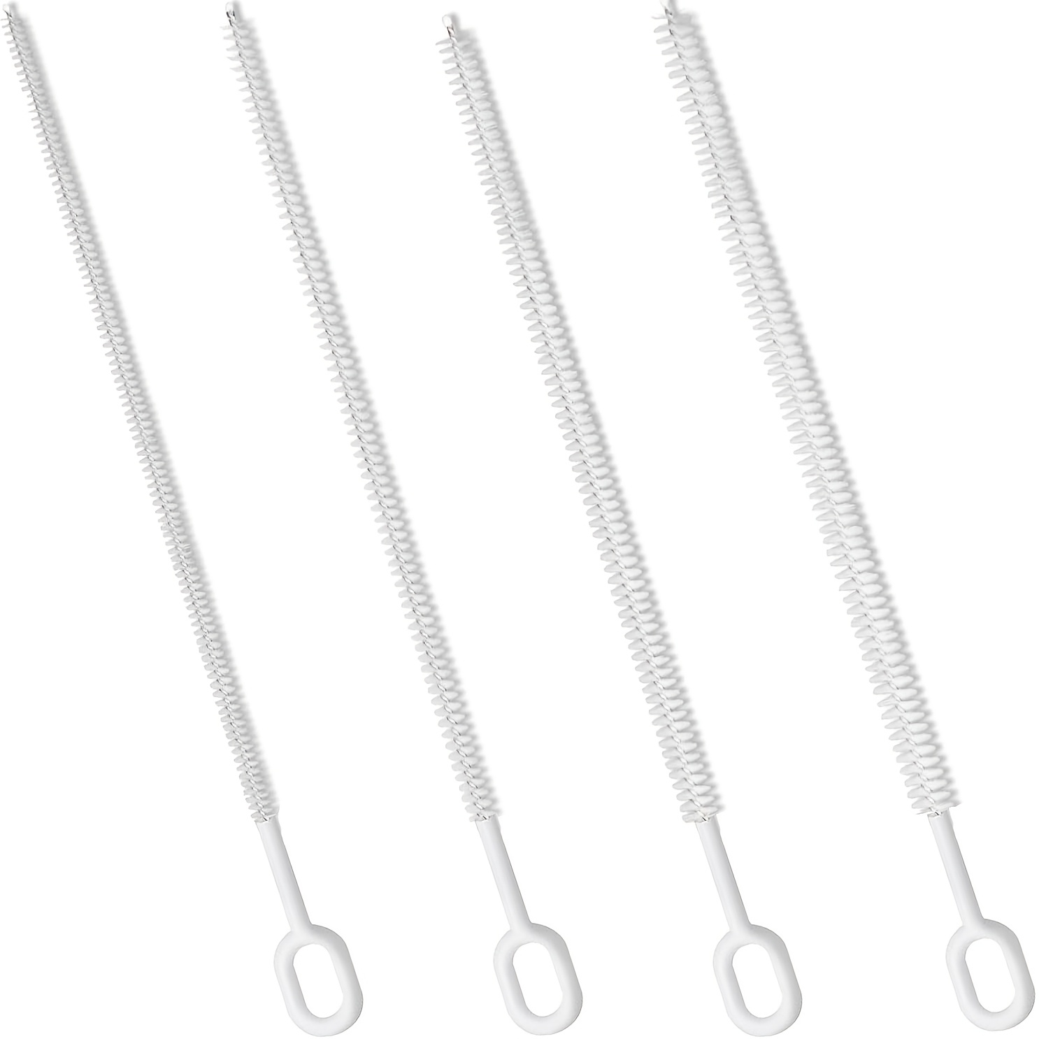 E-shop 4 Stück Hochleistungs-Strohreinigungsbürsten, 10-Zoll Extra-Lange Bürsten für Verschiedene Größen geeignet, Langlebiges Nylon und