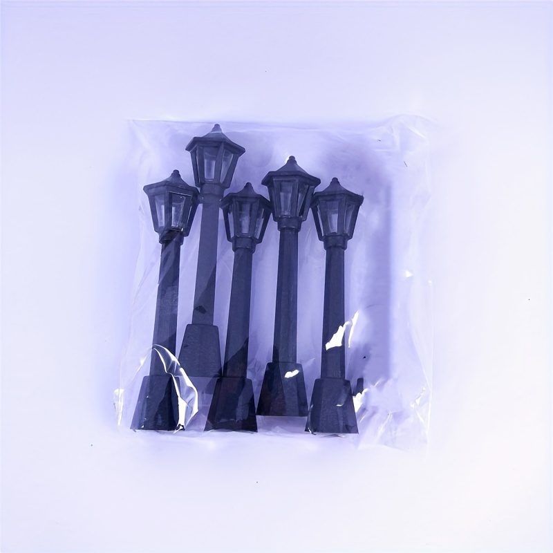 5pcs Christmas Micro Landscape Decoration, Black With Micro Landscape Accessories