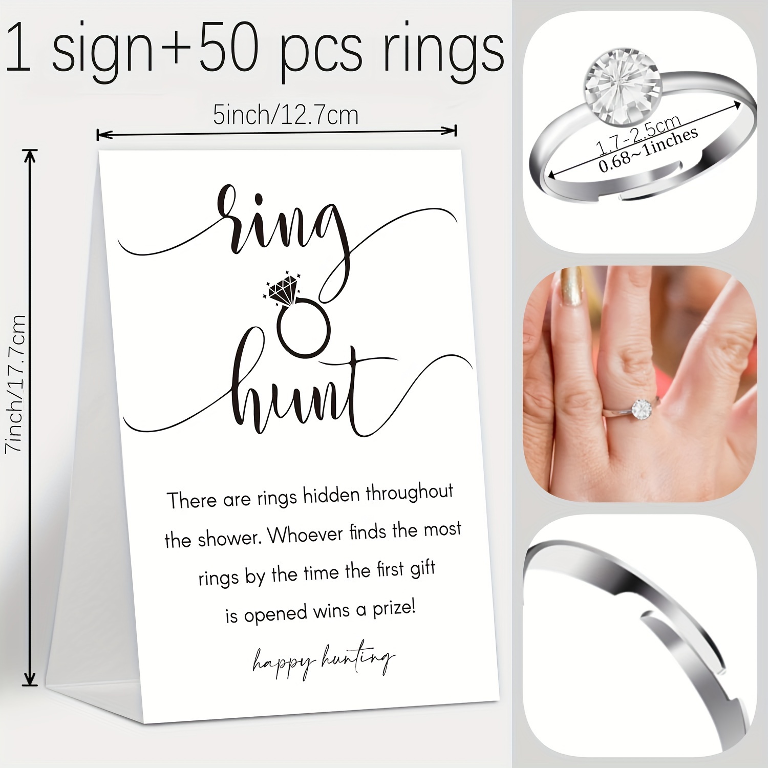 ring hunt game bridal shower games rings one sign 50 rings Temu
