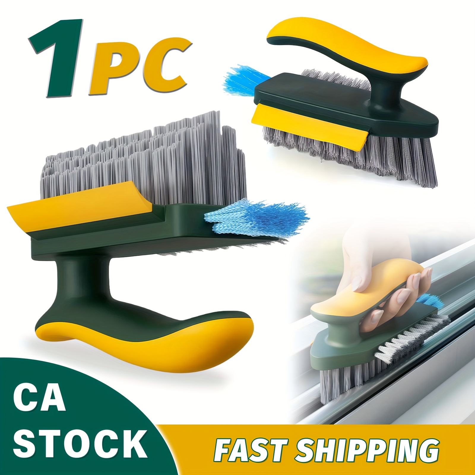a versatile cleaning brush that can tight spaces   removes stains features bristles   sides is designed for   and is   portable and sturdy making it   cleaning bathrooms kitchens and living rooms Product details 1