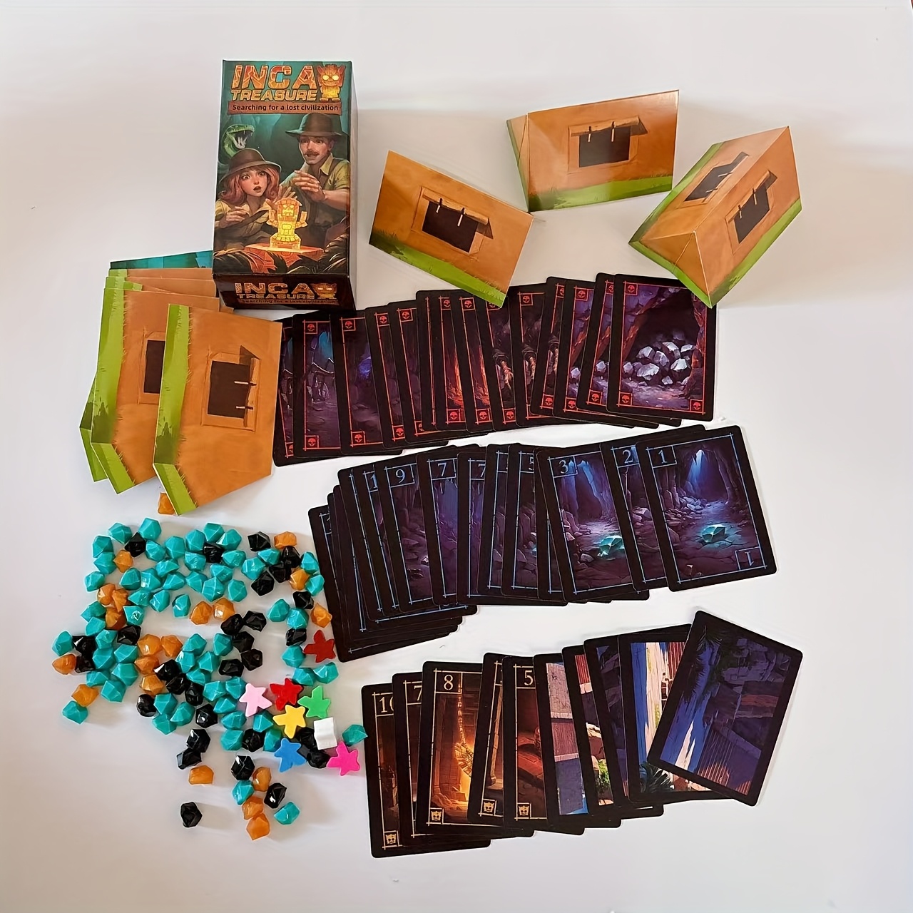 Incan Treasure: Aboard the Inca Treasure Hunt, Strategy Adventure Game for 3-8 Players, Family Fun Party Game, Outdoor Adventure, Paper Material, Perfect Gift