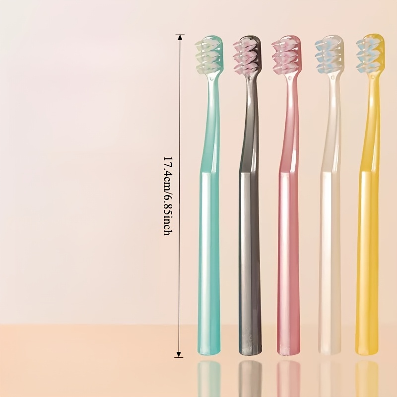 W-Shaped Wave Brush Head Toothbrush 3pcs Set with Soft Bristles