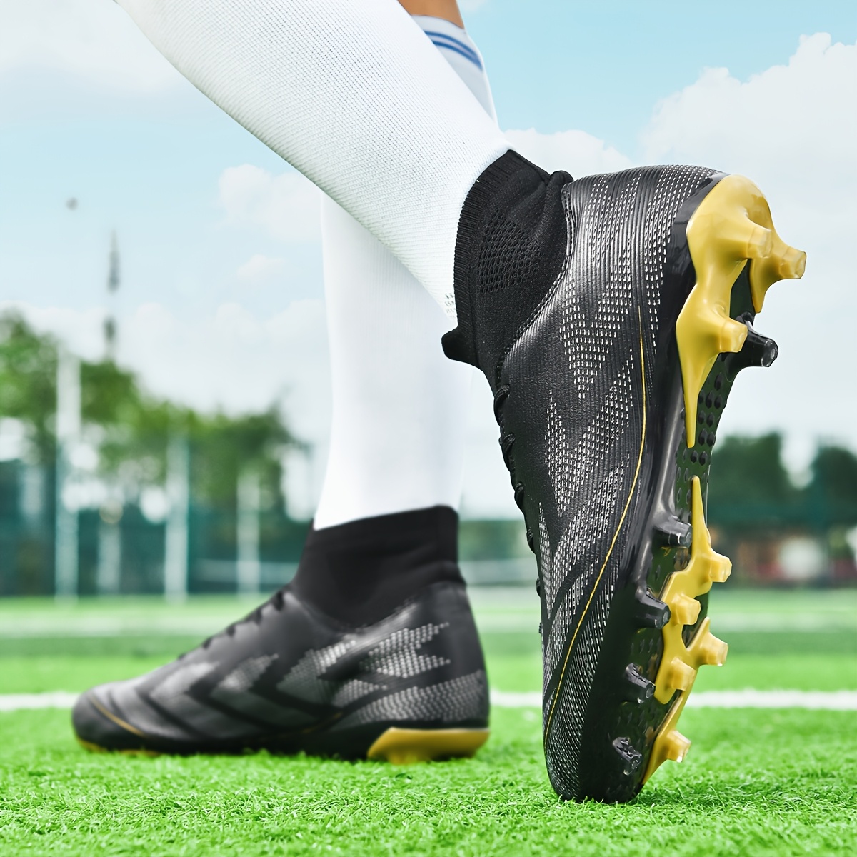 Zapatillas de Fútbol, Nuevas 2025, Profesionales para Competición, Antideslizantes, Entrenamiento al Aire Libre, Tacos AG, Corte Alto, para Hombres, Mujeres, Estudiantes y Adultos
