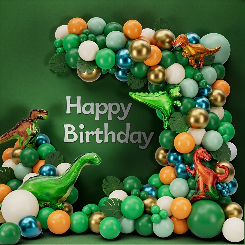 15 Dinosaurier-Latexballons – 30,5 Cm, Grün, Orange, Blaugrün, Für Helium Oder Luft