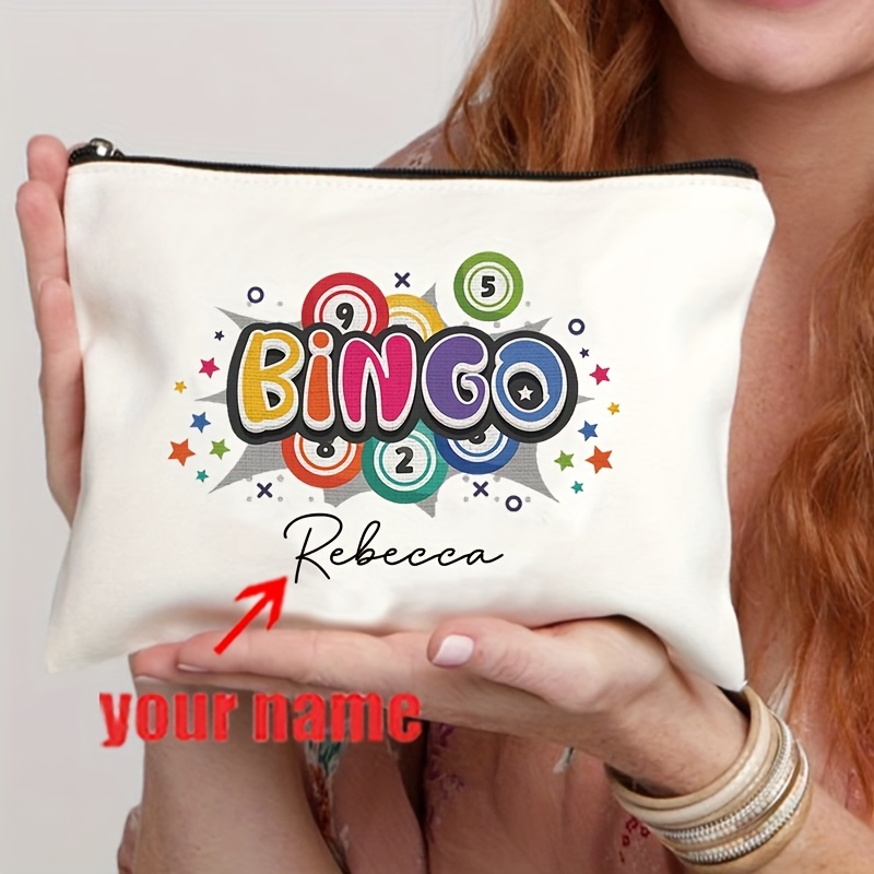 

1pc Personalized Bag, Polyester Makeup , , Customizable , , Unisex Adult, -free, ,