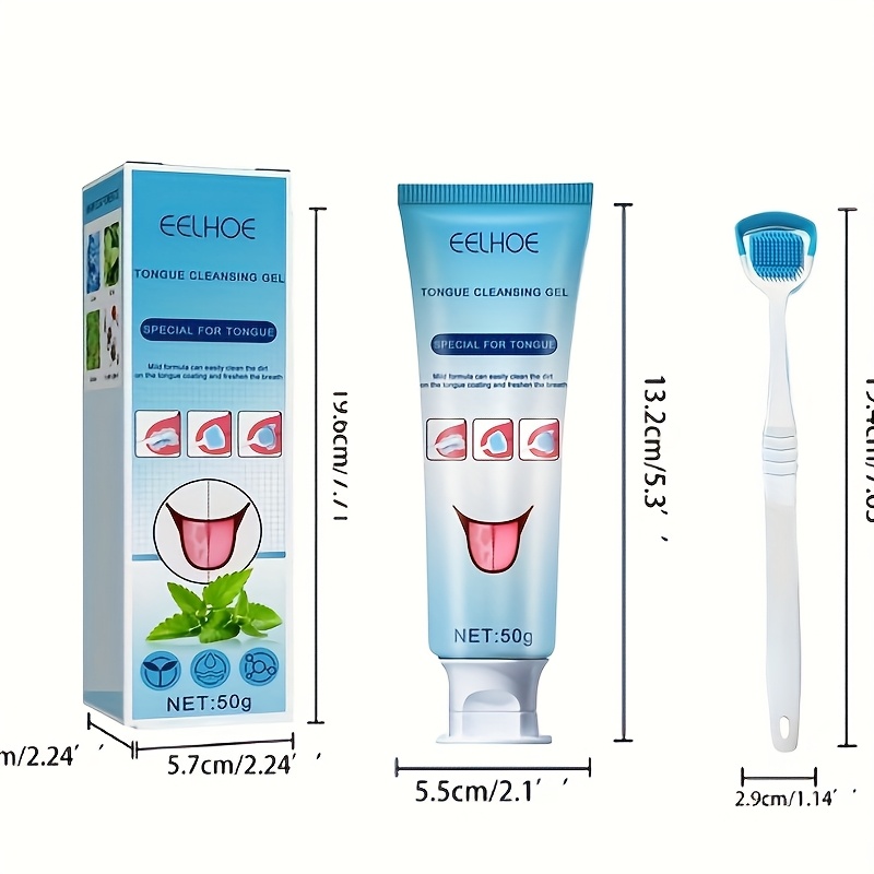 EELHOE Complete Tongue Cleaning Kit with 50g Gel & Tongue Scrubber - 12-Hour Fresh Breath, Daily Oral Care System, 12-Hour Long-Lasting Mint Taste, Plaque & Removal, Ideal Christmas & Thanksgiving Dental Hygiene Gift - Image 6