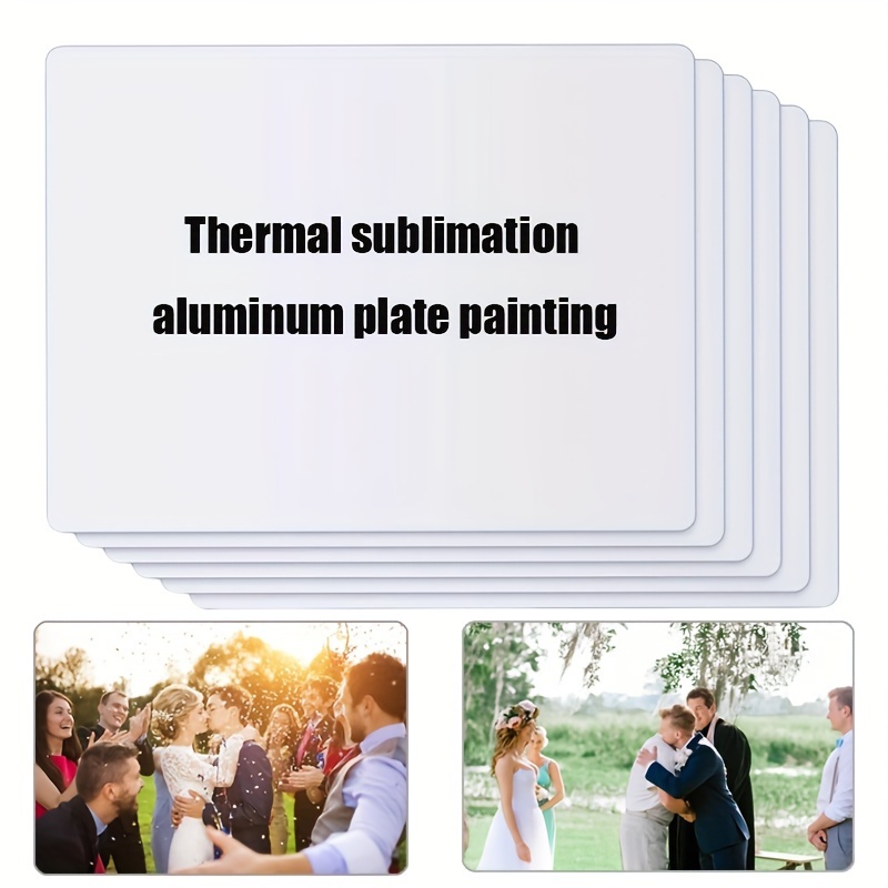 

Aluminum Plate For Thermal Sublimation Printing: 4x6", 8x10", 12x16" - Diy Photo Labels, Wall Frames, Posters - Suitable For Home Decoration - No Electricity Required