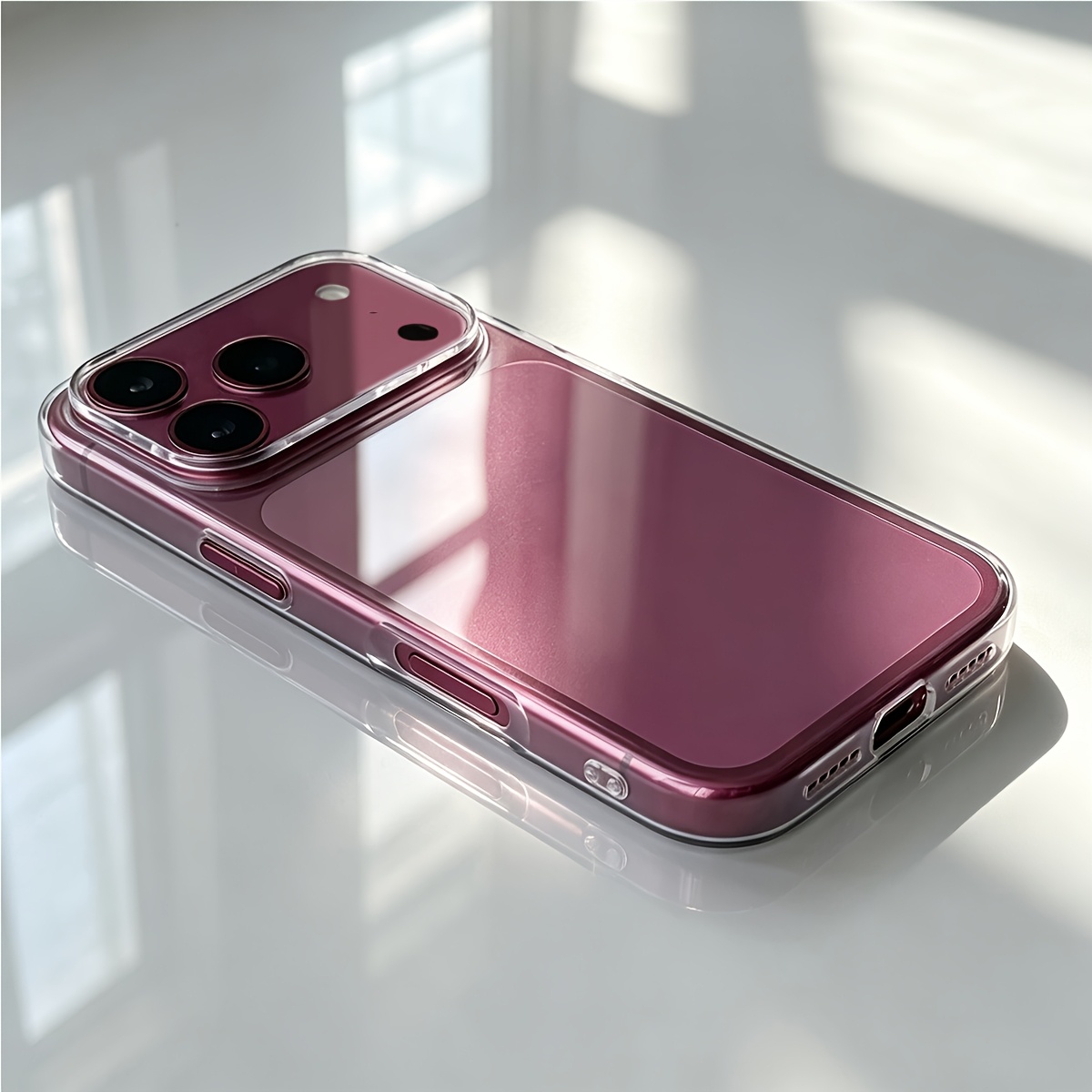 TEMU Phone Case: Ultra Thin Transparent Clear Phone Case Shock Absorbing Anti Drop Protective Back Cover For Iphone 18 17 16 15 14 Plus 13 12 11 Pro
