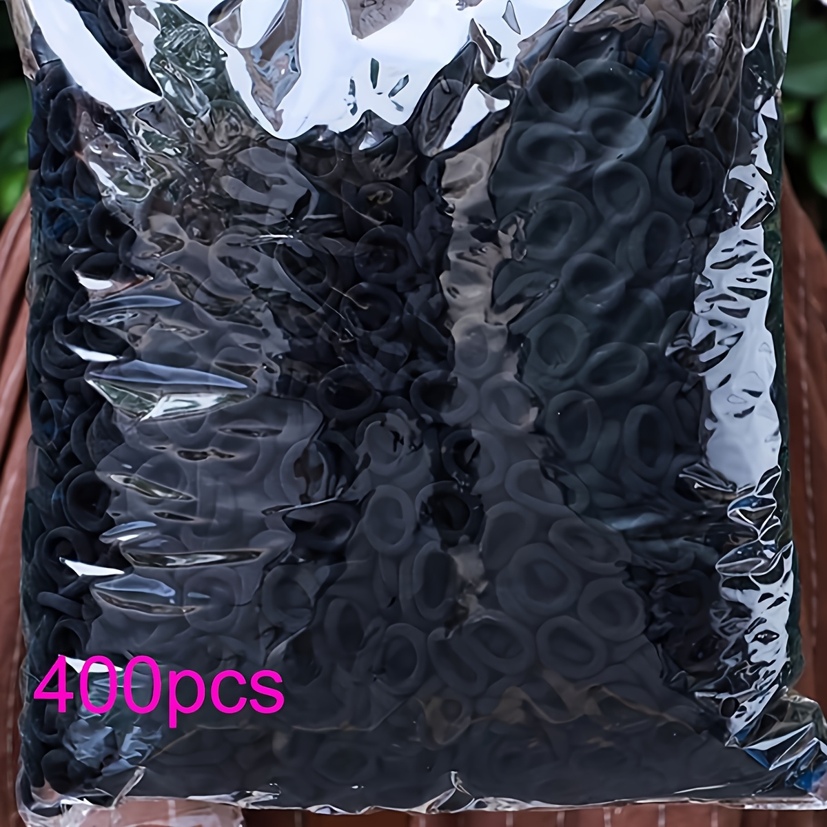 TEMU 400pcs Of New Elastic Hair Ties, Seamless Rubber Bands In Korean Style.