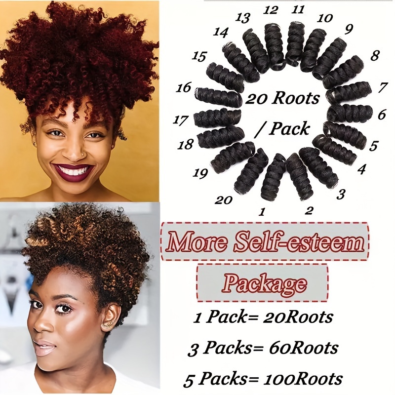 60 roots 10inch jamaican bounce  y crochet braids hair extensions 12mm   diameter tapered cut   wand short bouncy for 3packs details 3