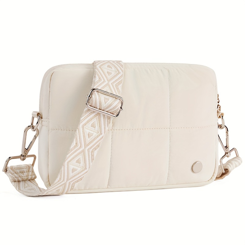 TEMU Women'quilted Crossbody Bag With Zipper Opening, Single-shoulder Bag With Filling, Travel Wallet, Quilted Women'bag, Phone Pouch, Wallet, Key Pouch