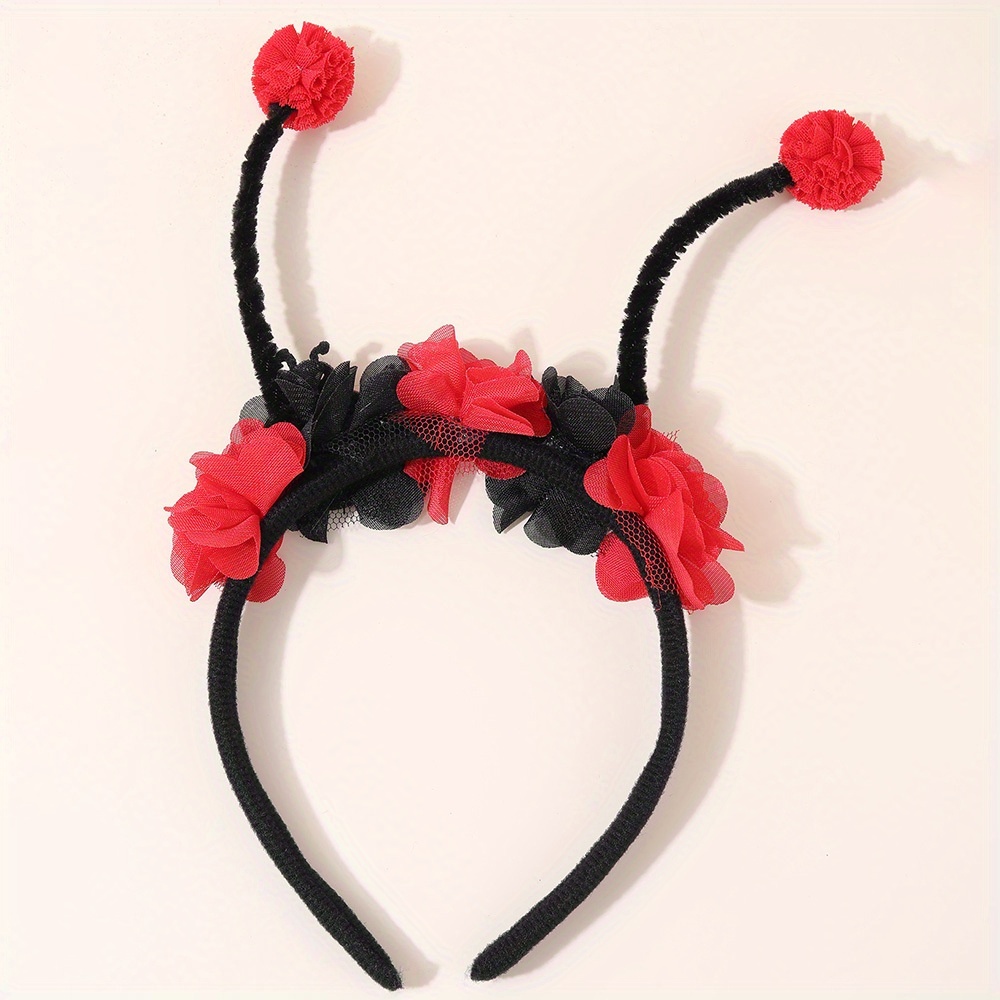 1pc bee themed floral headband ladies yellow black - Temu display picture 3
