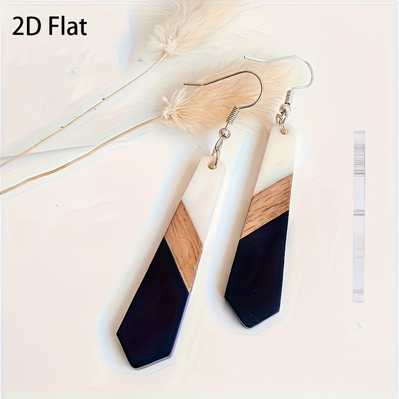 Women's Geometric Minimalist Color-Block Long Pendant Earrings