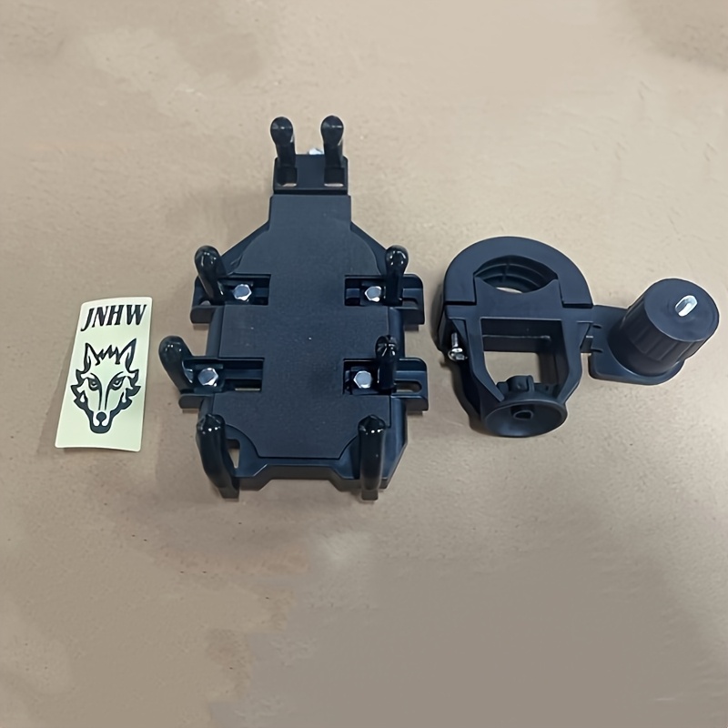 E-shop 1 Stück Schwarzer Motorrad Handyhalter - Erdbebensicheres Design, Langlebige PVC Verstellbare & Drehbare Halterung für Motorräder, Fahrräder,