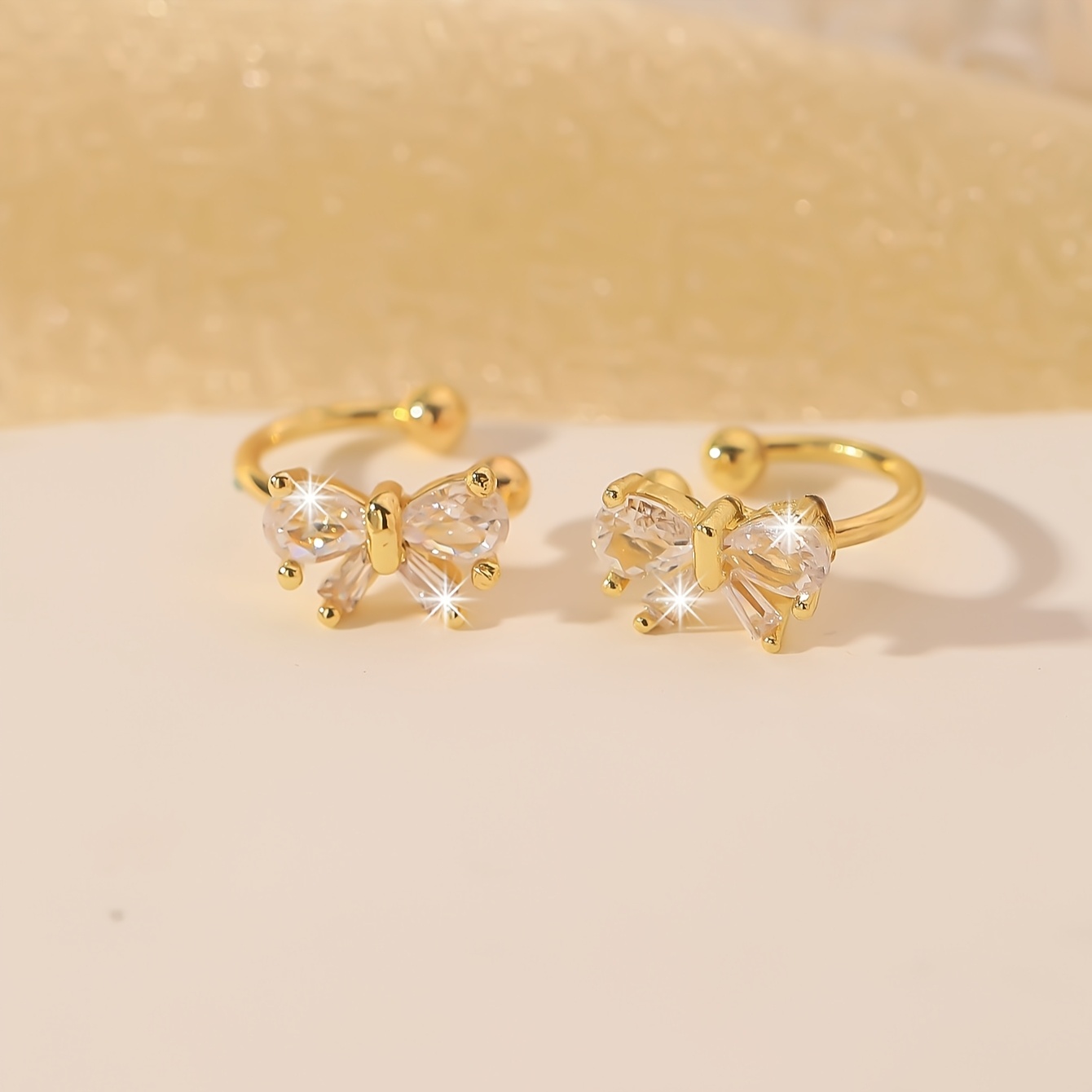 Stylish Zirconia Bow Earrings for Women