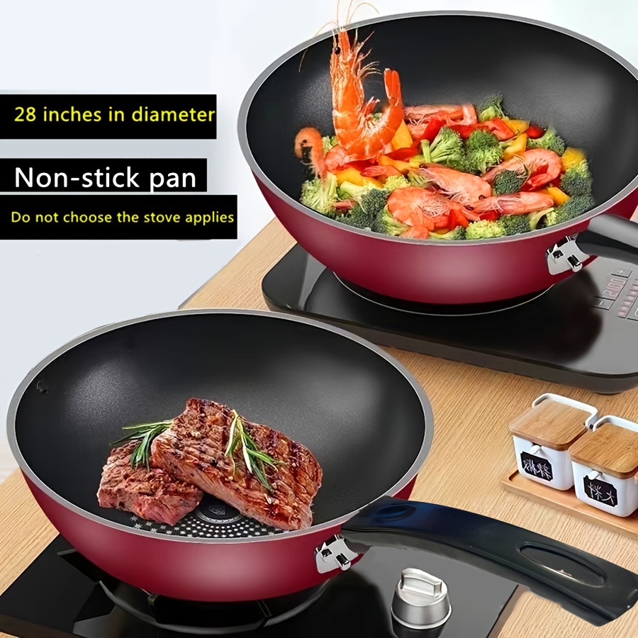 

1pc Iron Frying Pan, 28- Cookware, Pot, Compatible Induction And Gas , Cooking