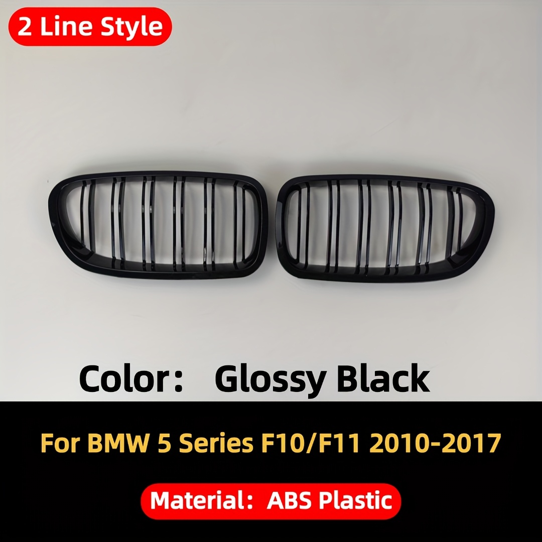 TEMU For 5 F10 F11 2010-2017 520i 528i 535i 520d 530d 518d Front Bumper Kidney Grille Radiator Grill Body Kit Tuning Accessories