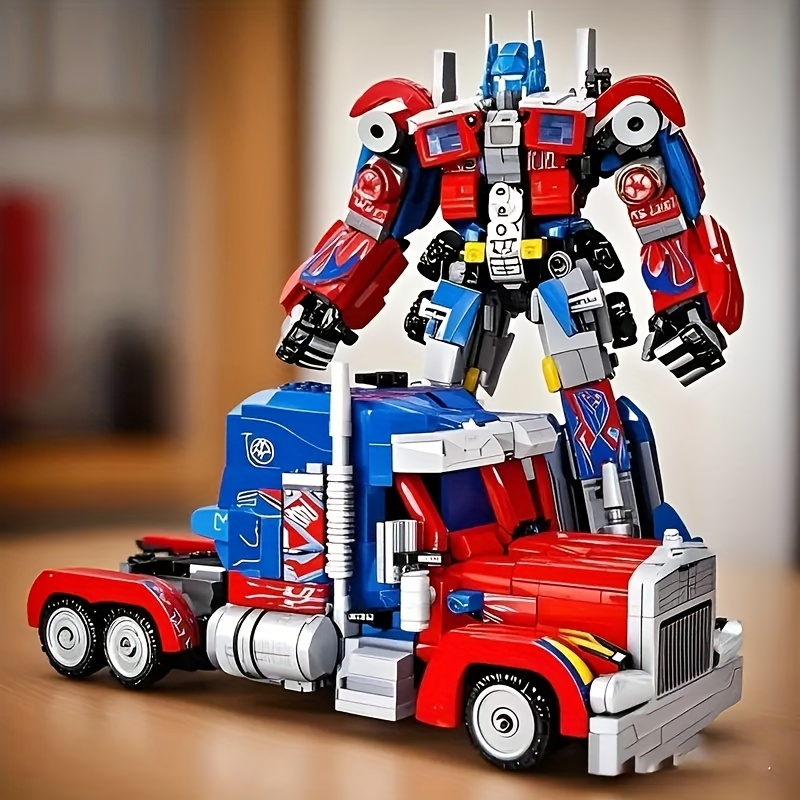 1920 Particle Deformation Robot, Creative 2-In-1 Model, Car Building Block Set, ABS Plastic Construction Toy, Educational DIY Home Decor Gift