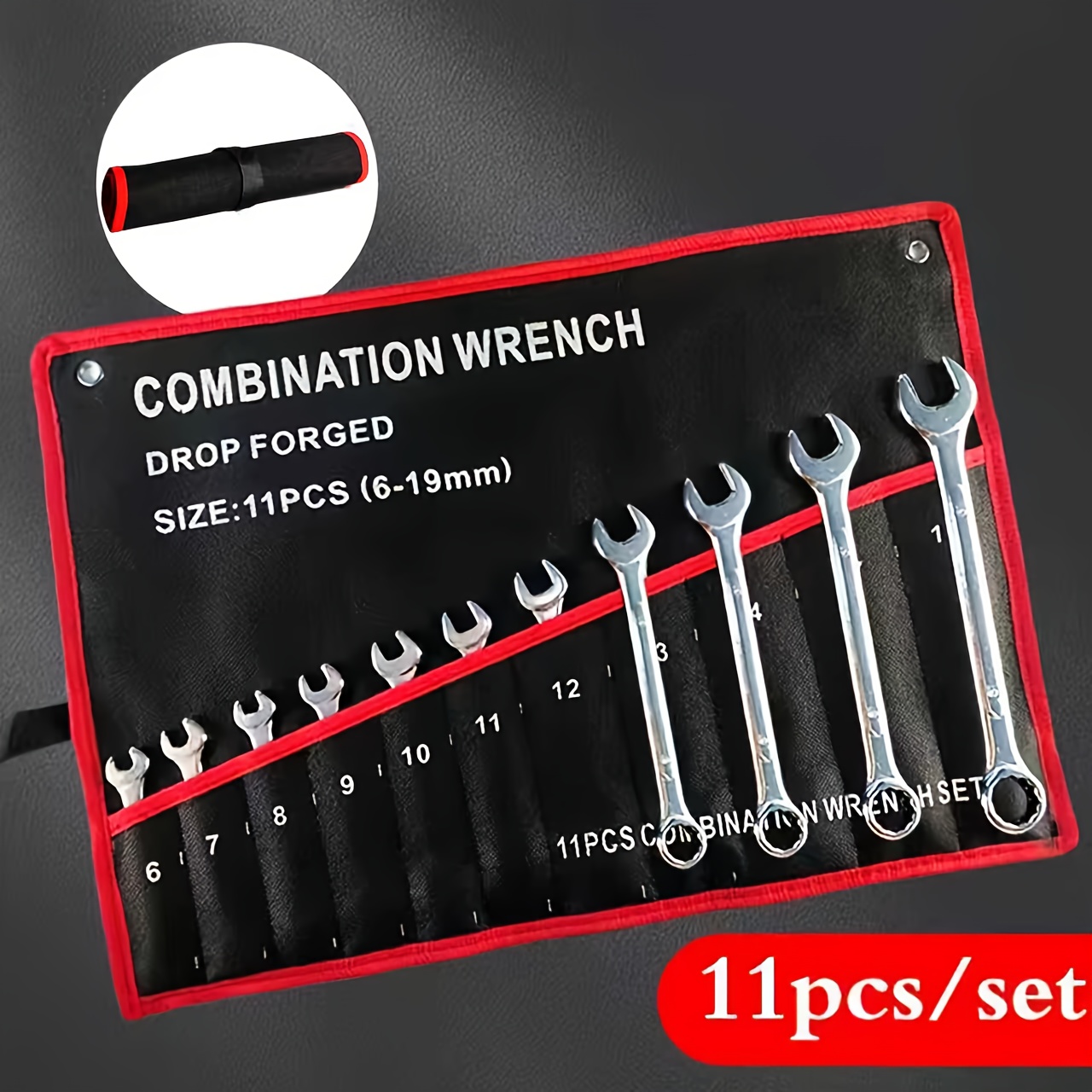 TEMU 11pcs/ Set Dual-use Wrench Set, Handle Double Headed Wrench, Open-end Wrench, Plum Wrench, Double Open-end Wrench, Wrench Wrench Wrench Set,