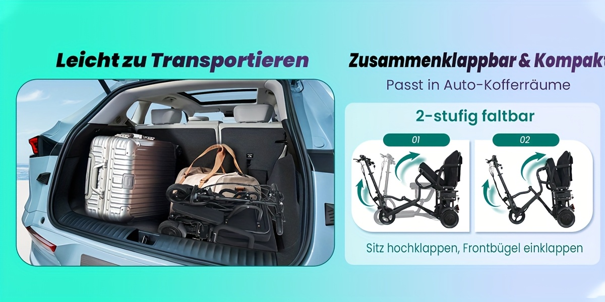 lightweight folding mobility scooter for seniors with 12ah 25 mile range electromagnetic brake scooter with rear storage padded absorption airline approved no assembly Product details 1