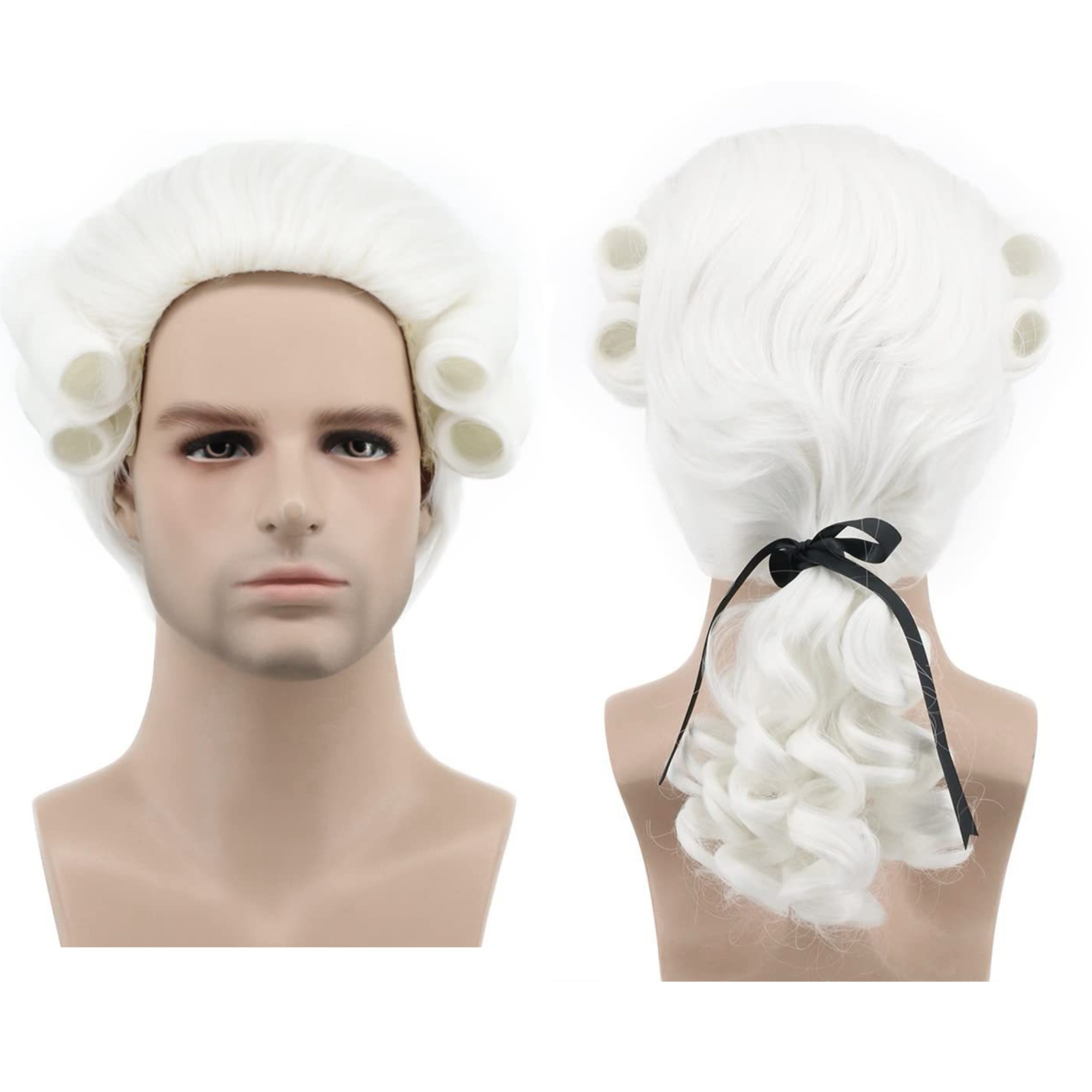 Cosplay Wigs Lawyer Judge Costumes Wigs Synthetic White Hair Temu Philippines