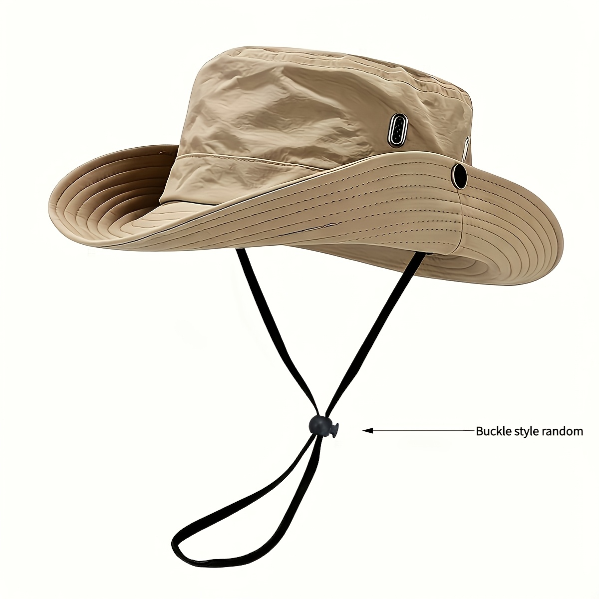 TEMU Sombrero de senderismo para exteriores, sombrero de pescador unisex de montañismo con protección solar, gorra de exterior de secado rápido con