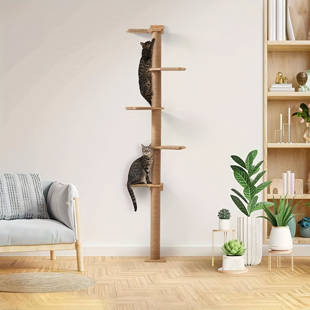one pack wooden sky column cat climbing frame vertical cat