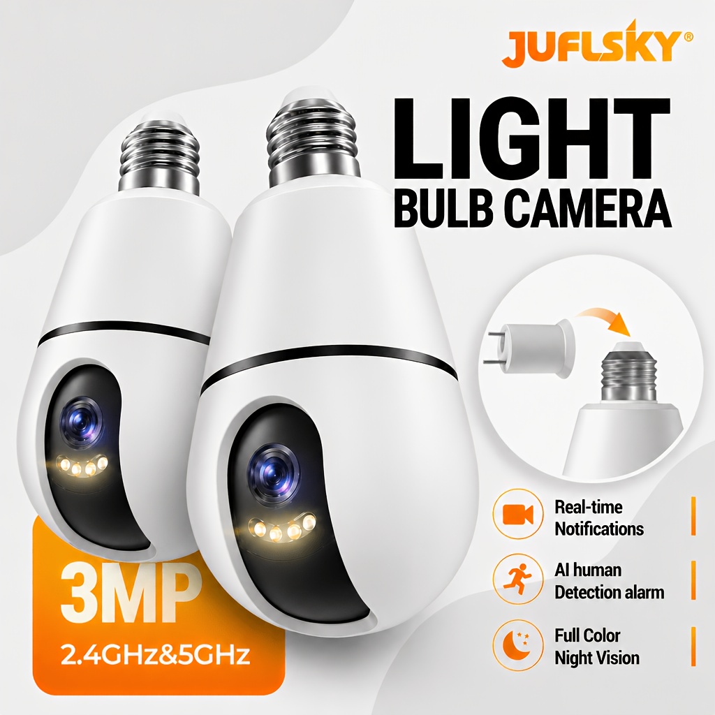 light bulb security camera sold on Temu United States