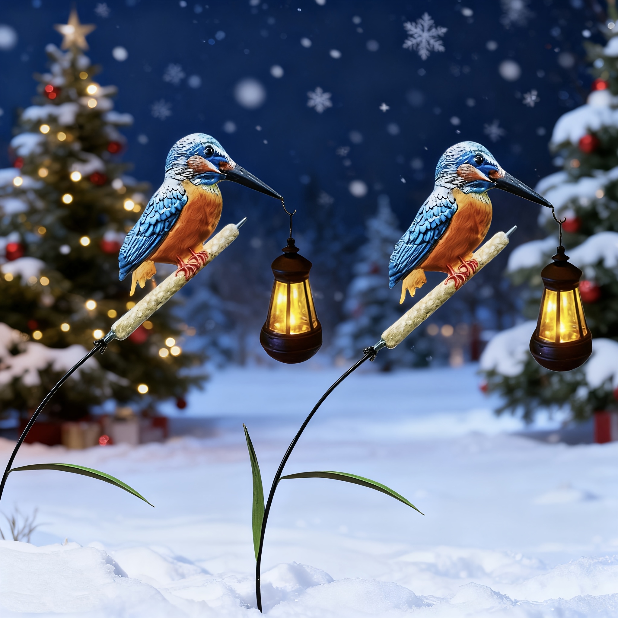Outdoor Christmas Robin Lights