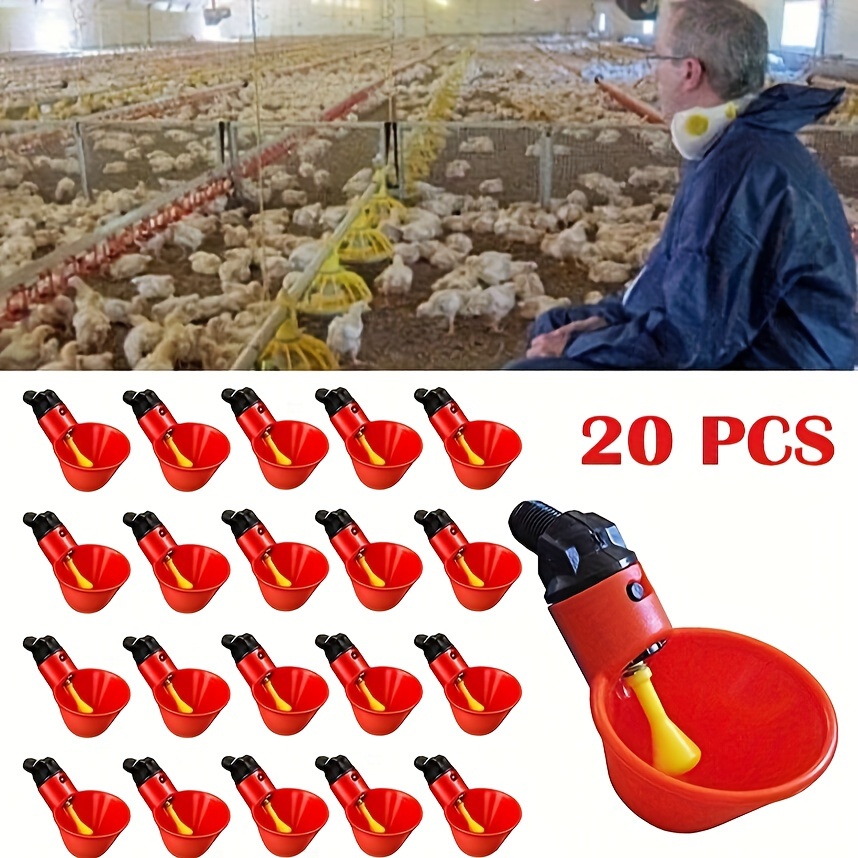 

20 Packs Poultry Drinking Watering Cups For Chicken/quail Water Cups Drinker Automatic Farm