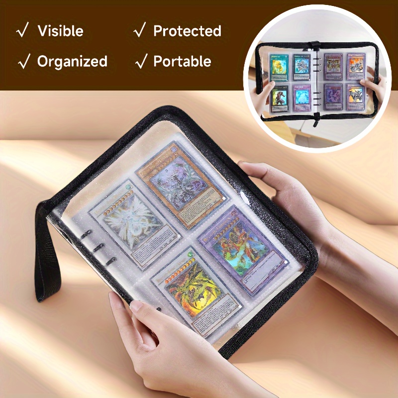 4 pocket trading card binder sleeve card organizer 400 - Temu