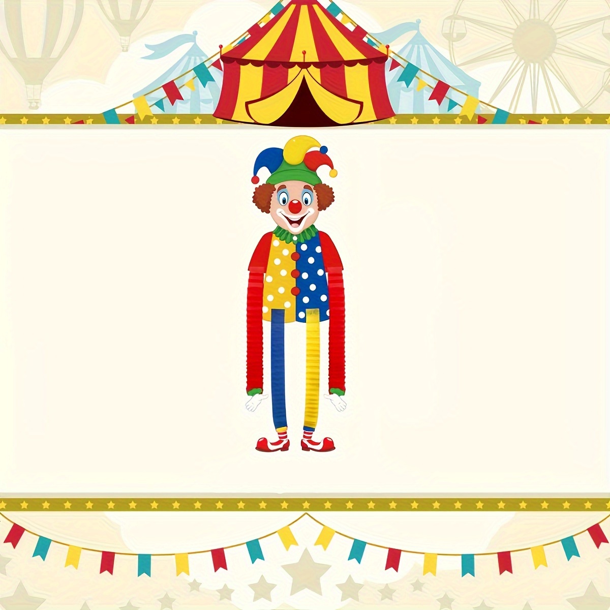 KERYBW Clown - Decorazione Da Tavolo Per Carnevale, 6 Pezzi