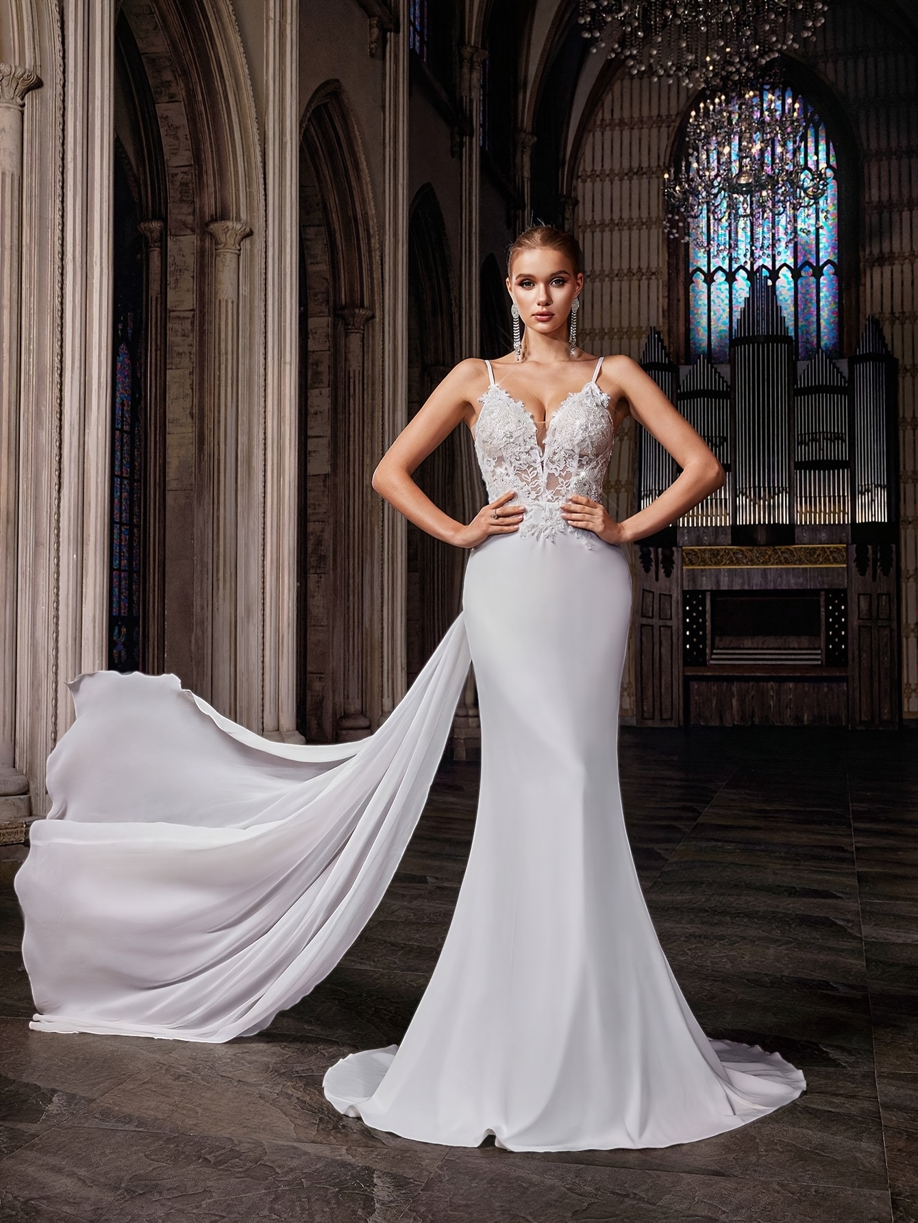 romantic lace applique decoration backless womens - Temu Australia