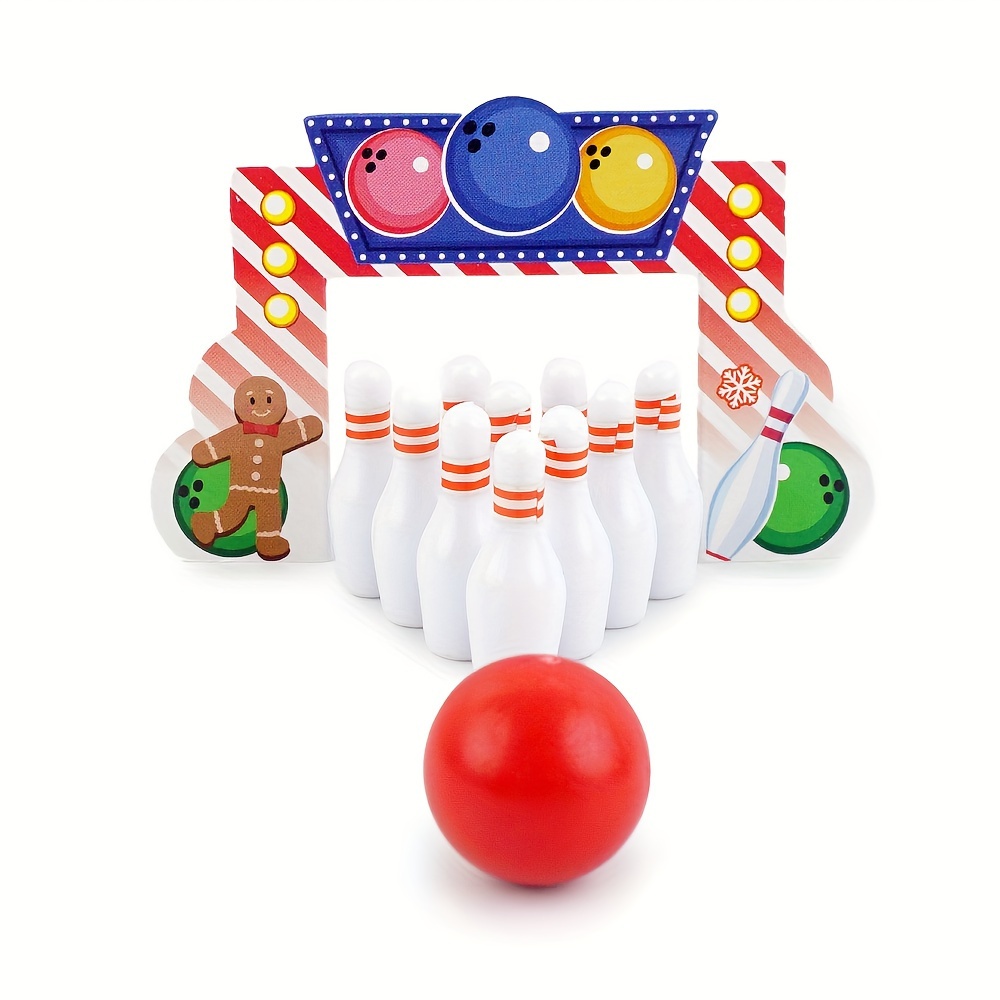 

Bgodpn Christmas Game Set - Holiday Party Decoration, Non-electric, Plastic Miniature Elf-themed Bowling Kit For Seasonal Festive Display